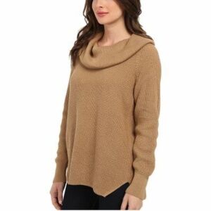 {MICHAEL | Michael Kors} Tan Waffle Knit Cowl Neck Sweater Top ~ Size Small
